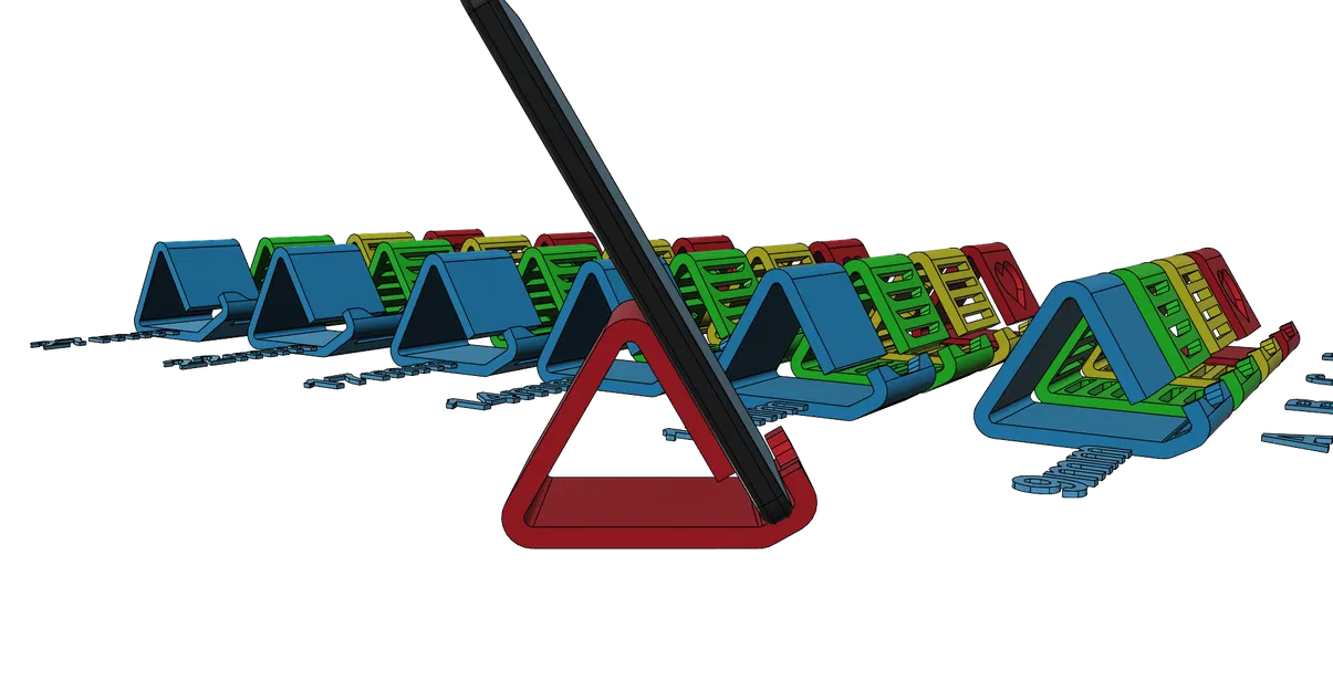 Giá đỡ điện thoại 3D đa năng, nhiều kích thước, in không cần support - Image 3