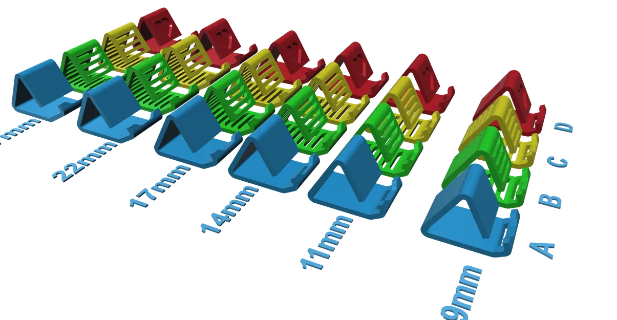 Giá đỡ điện thoại 3D đa năng, nhiều kích thước, in không cần support - Image 5