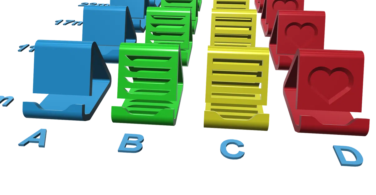 Giá đỡ điện thoại 3D đa năng, nhiều kích thước, in không cần support - Image 6