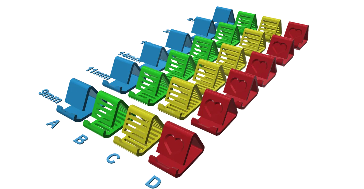 Giá đỡ điện thoại 3D đa năng, nhiều kích thước, in không cần support - Image 7