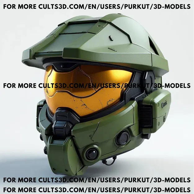 Mô hình 3D Mũ Master Chief trong Halo - Phụ kiện cosplay chất lừ - Image 1