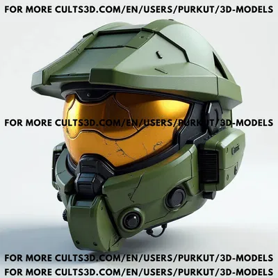 Mô hình 3D Mũ Master Chief trong Halo - Phụ kiện cosplay chất lừ