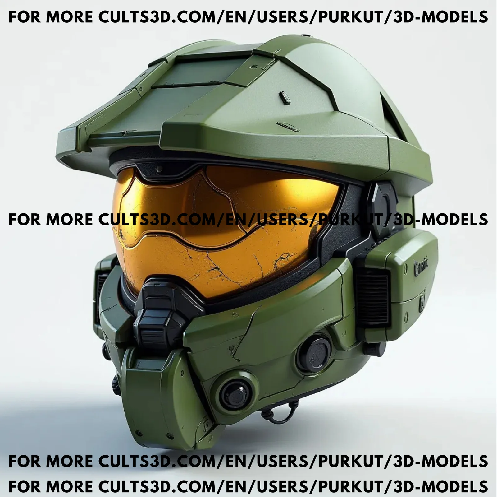 Mô hình 3D Mũ Master Chief trong Halo - Phụ kiện cosplay ch… 1