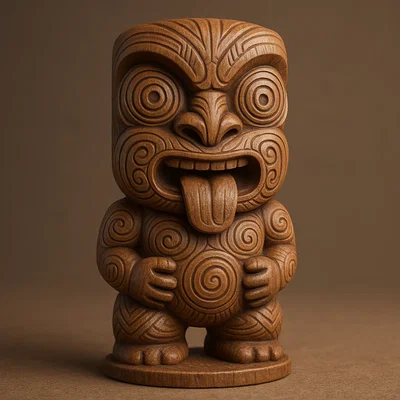 Mô hình tượng Tiki phong cách Maori trang trí không gian nghệ thuật