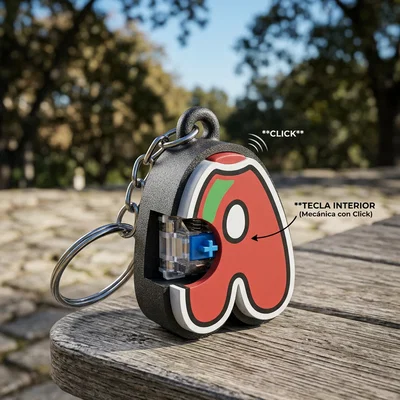 Móc khóa bảng chữ cái "Click" – Bộ đầy đủ, 4 màu sắc