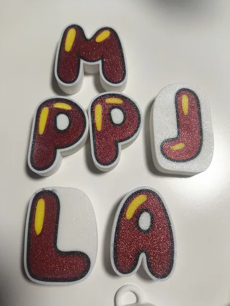 Móc khóa bảng chữ cái "Click" – Bộ đầy đủ, 4 màu sắc - Image 3