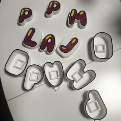 Móc khóa bảng chữ cái "Click" – Bộ đầy đủ, 4 màu sắc