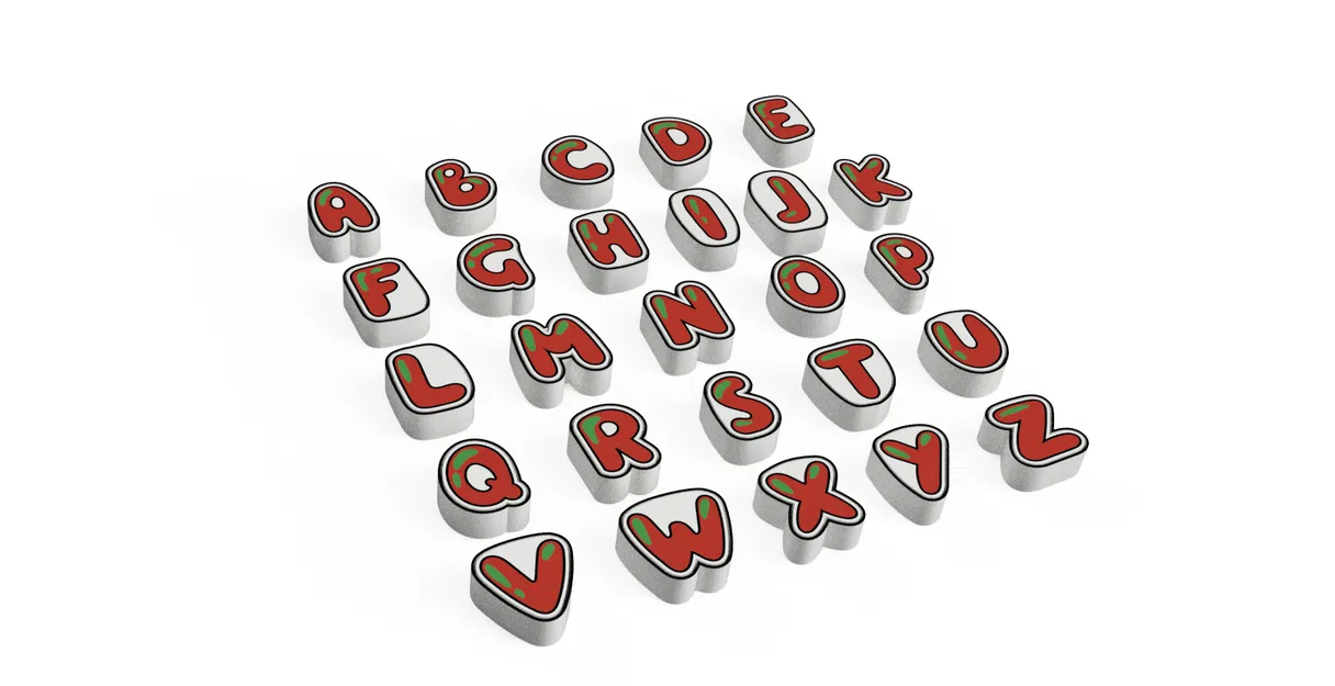 Móc khóa bảng chữ cái "Click" – Bộ đầy đủ, 4 màu sắc - Image 7