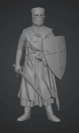 Mô hình 3D Hiệp sĩ Saint John (Knight Hospitaller) cực chi tiết - Image 1