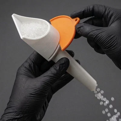 Dụng cụ xử lý hạt nhựa: Muỗng xúc kết hợp Phễu