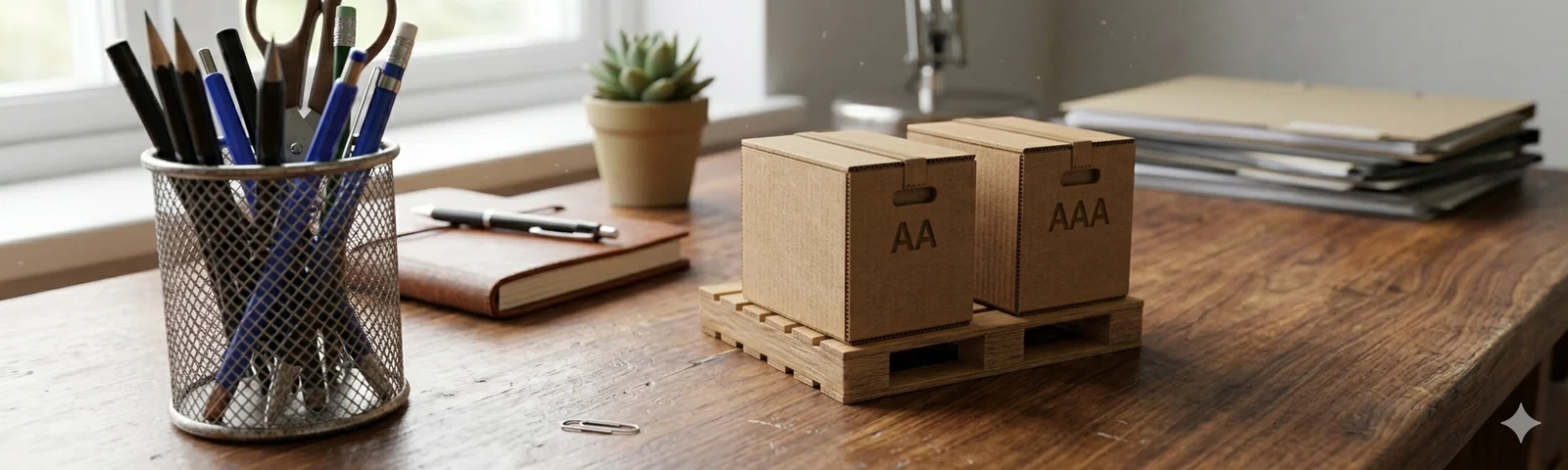 Bộ tổ chức pin hình Pallet & Thùng hàng thu nhỏ (AA & AAA) - Image 2