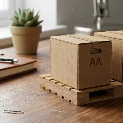 Bộ tổ chức pin hình Pallet & Thùng hàng thu nhỏ (AA & AAA)