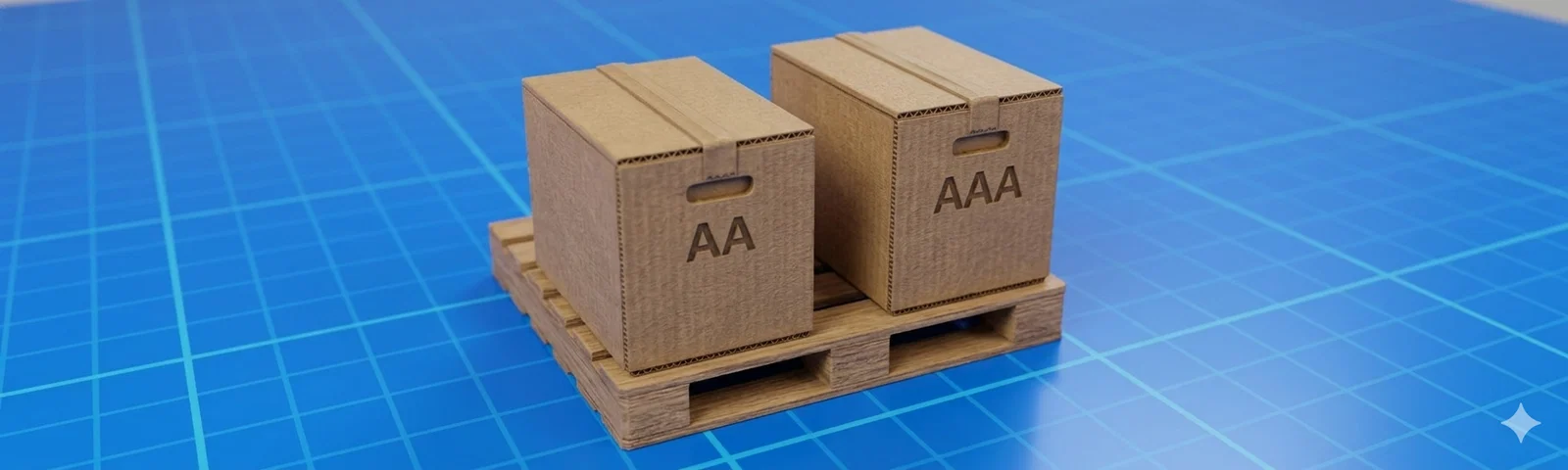 Bộ tổ chức pin hình Pallet & Thùng hàng thu nhỏ (AA & AAA) - Image 3