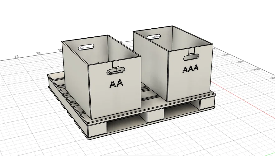 Bộ tổ chức pin hình Pallet & Thùng hàng thu nhỏ (AA & AAA) - Image 6