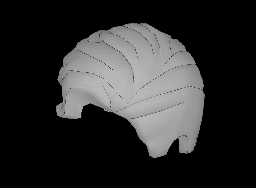 Mô hình tóc Minifig vuốt sang phải tương thích Lego in 3D - Image 1