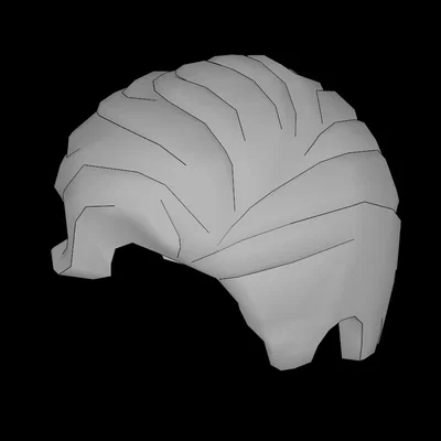 Mô hình tóc Minifig vuốt sang phải tương thích Lego in 3D