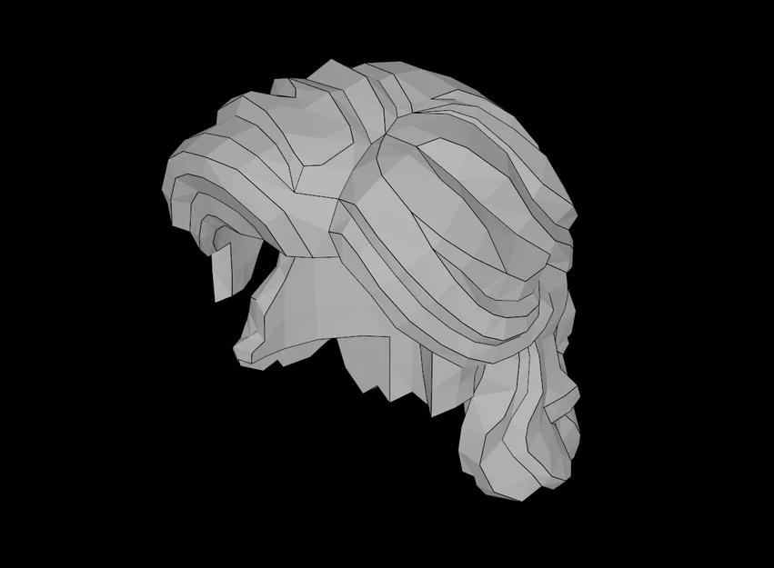 Mô hình tóc giả gợn sóng cho nhân vật Minifig tương thích Lego - Image 1