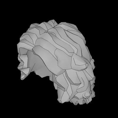 Mẫu tóc dài rẽ ngôi giữa in 3D tương thích với LEGO minifig