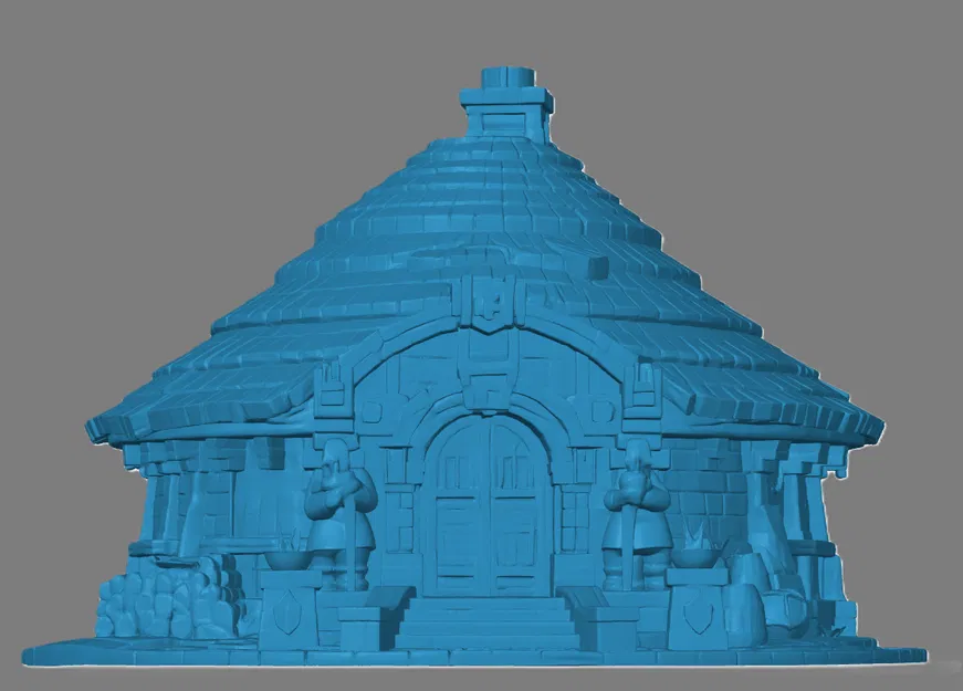 Túp lều người lùn (Dwarven Hutt) - Mô hình cảnh quan cho game - Image 1