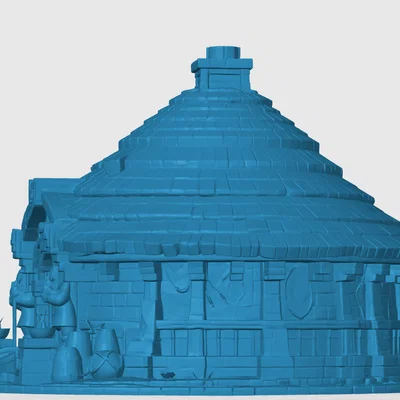 Túp lều người lùn (Dwarven Hutt) - Mô hình cảnh quan cho game