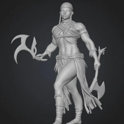 Mô hình 3D Bloodbound Berserker - Nữ chiến binh dũng mãnh