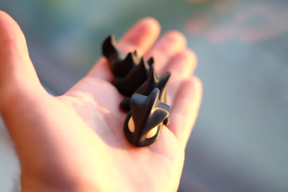 Rồng mini khớp nối 3D: Mẫu in dễ thương, làm nam châm hoặc móc khóa - Image 5