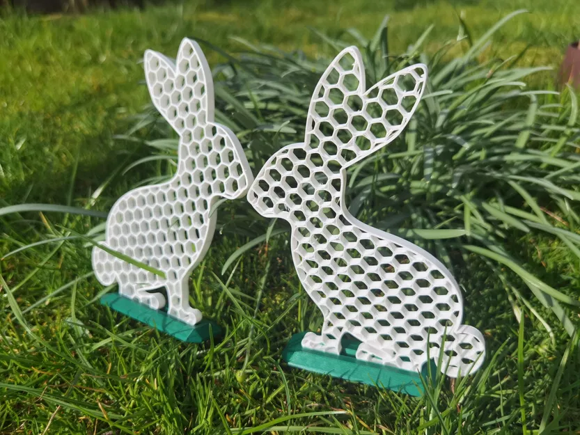 Mô hình chú thỏ trang trí họa tiết tổ ong cho lễ Phục sinh - Image 5