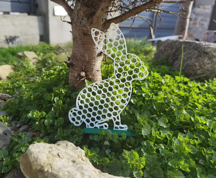 Mô hình chú thỏ trang trí họa tiết tổ ong cho lễ Phục sinh - Image 7