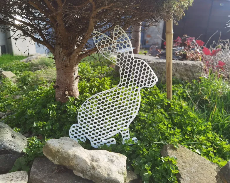 Mô hình chú thỏ trang trí họa tiết tổ ong cho lễ Phục sinh - Image 8