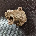 Mô hình đầu gấu hung dữ (Angry Bear Head) dùng trang trí treo tường - Thumbnail 2