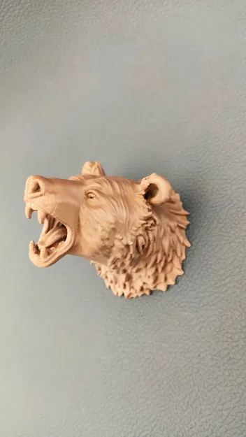 Mô hình đầu gấu hung dữ (Angry Bear Head) dùng trang trí treo tường - Image 3