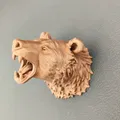 Mô hình đầu gấu hung dữ (Angry Bear Head) dùng trang trí treo tường - Thumbnail 3