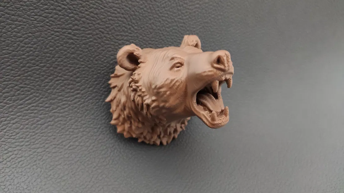 Mô hình đầu gấu hung dữ (Angry Bear Head) dùng trang trí treo tường - Image 4