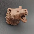 Mô hình đầu gấu hung dữ (Angry Bear Head) dùng trang trí treo tường - Thumbnail 4
