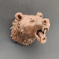 Mô hình đầu gấu hung dữ (Angry Bear Head) dùng trang trí treo tường - Thumbnail 5
