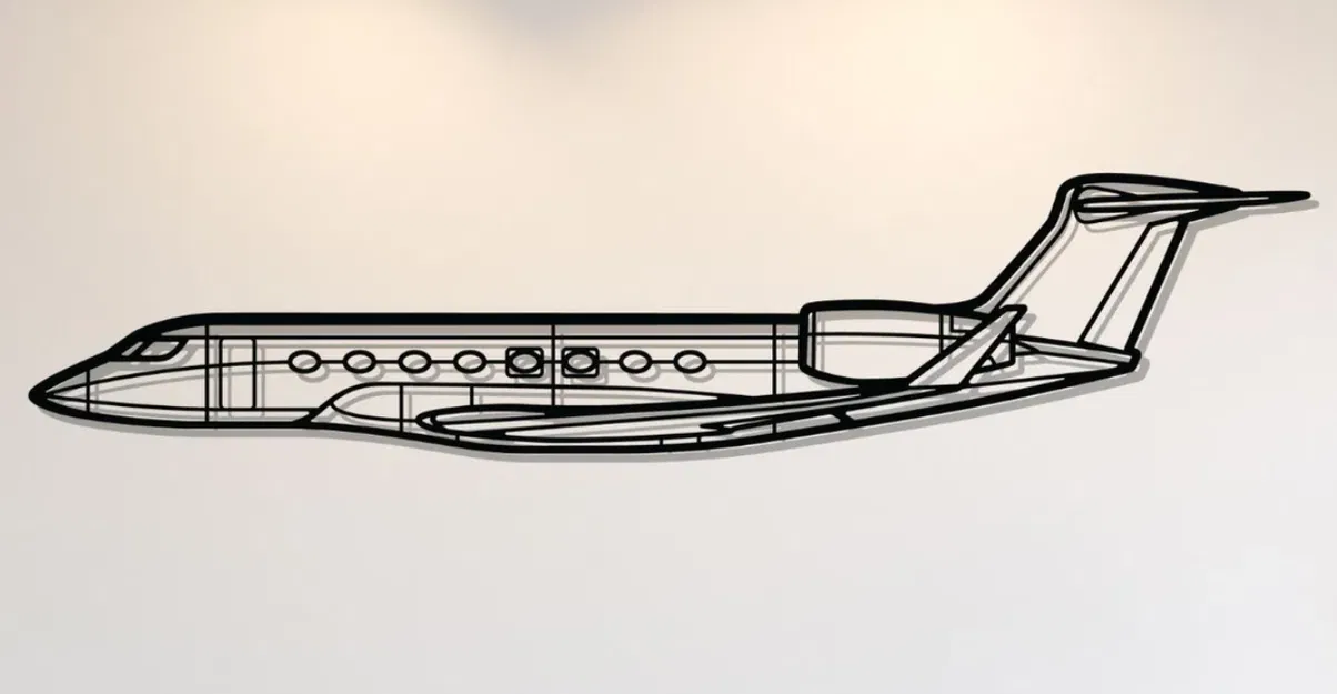 Mô hình trang trí tường máy bay Gulfstream G650 - In 3D độc đáo - Image 1