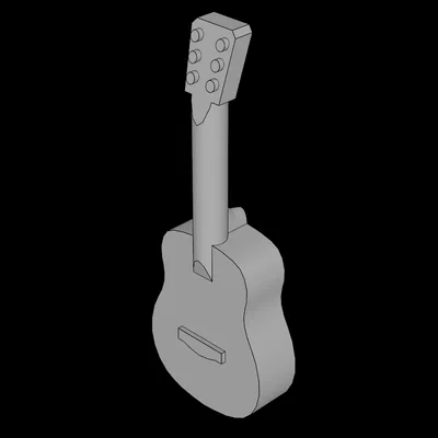 Mô hình đàn Guitar Acoustic tương thích LEGO (File in 3D)