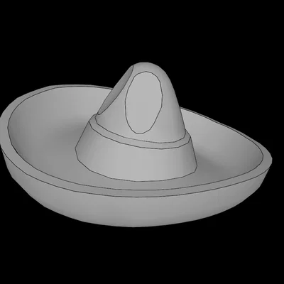 Mô hình 3D nón Sombrero tương thích với minifig Lego