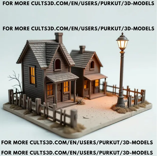 Mô hình sa bàn thị trấn ma Ghost Town Diorama độc đáo - Image 1