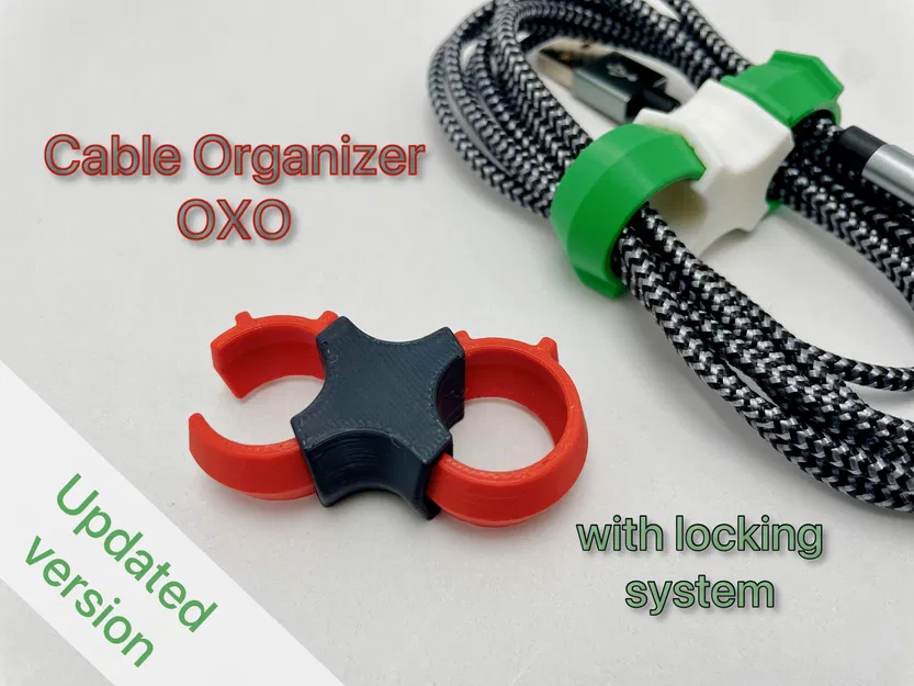 Kẹp cố định dây cáp Cable organizer OXO - Giải pháp gọn gàng - Image 1