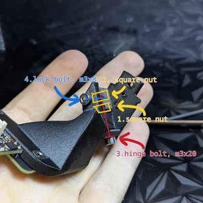 Bộ ngàm xoay gắn cảm biến Beacon cho QIDI Plus4