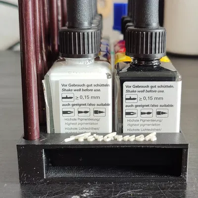 Kệ Đựng Màu Airbrush Kèm Giá Cắm Cọ