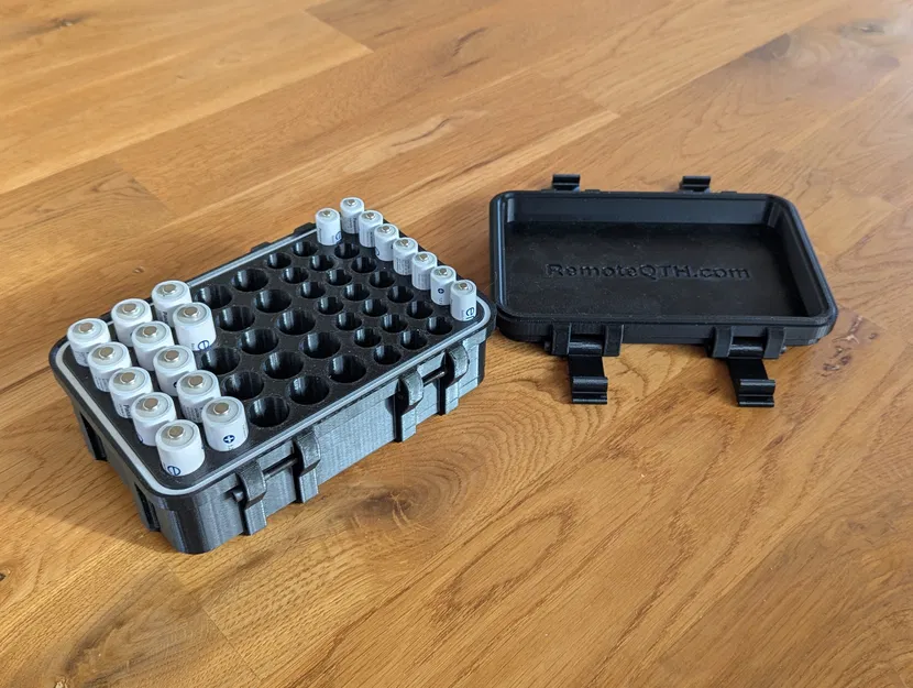 Hộp đựng pin AA/AAA chống nước bền bỉ (3D Printed Battery Case) - Image 1