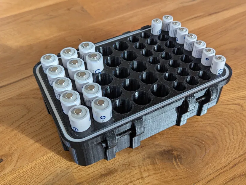 Hộp đựng pin AA/AAA chống nước bền bỉ (3D Printed Battery Case) - Image 2