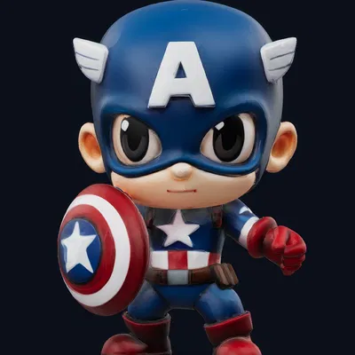 Mô hình 3D Chibi Captain America