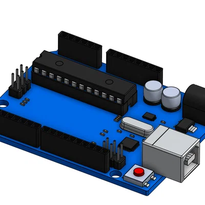 Mô hình 3D Arduino Uno - File STL thiết kế bo mạch chuẩn
