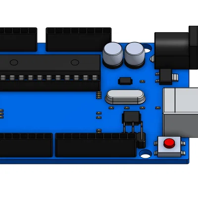 Mô hình 3D Arduino Uno - File STL thiết kế bo mạch chuẩn