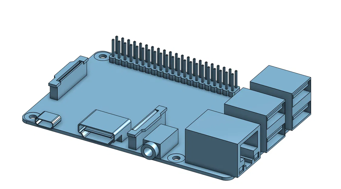 Mô hình 3D Raspberry Pi 3 chính xác cho thiết kế dự án điện tử - Image 1