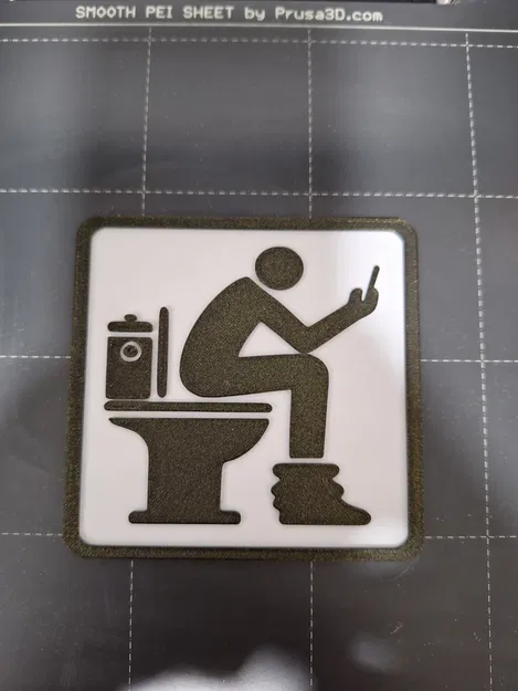 Biển báo nhà vệ sinh vui nhộn in 3D: Người dùng điện thoại - Image 2