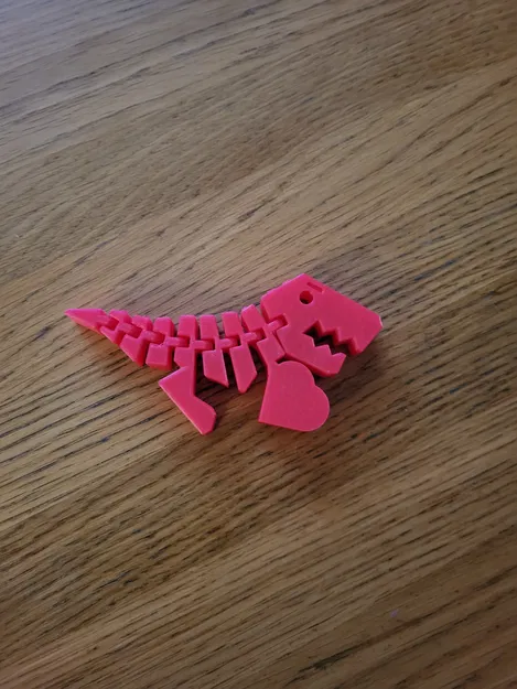 Mô hình khủng long T-Rex Valentine linh hoạt in 3D độc đáo - Image 1